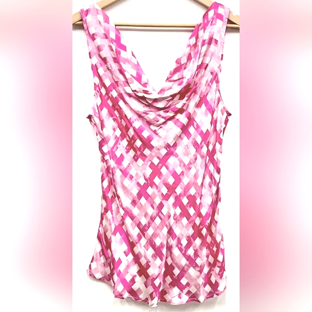 NWT🔥$198 Designer Chloe Kristyn Contemporary Ombre Cami Blouse💘 Sz Larg